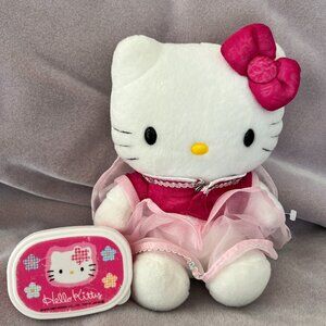 Cute Hello Kitty Doll with Mini Plastic Container: Perfect for Hello Kitty Fan
